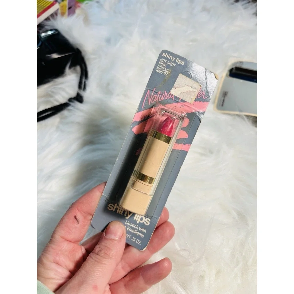 Vintage Revlon Shiny Lip Hot Shot Pink Creme Lipstick Original Packaging 80s NOS